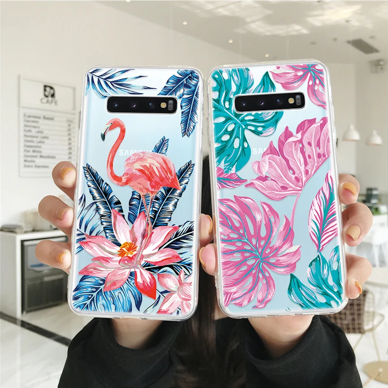 Прозрачный силиконовый чехол для телефона с узором s для samsung S9 S8 Plus S10 S10 Pro 10E, чехол-накладка на заднюю панель с милым рисунком из мультфильма