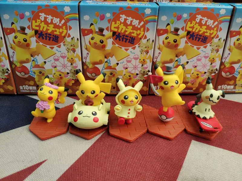 10 шт./компл. Пикачу и Mimikyu игрушка мини ПВХ фигурку Коллекционная модель дети