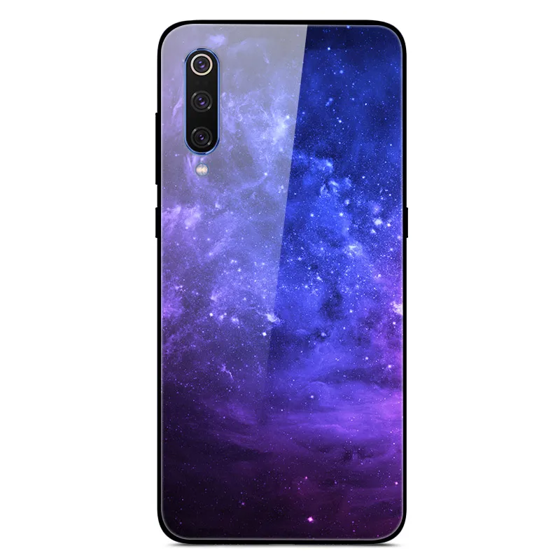 Чехол из закаленного стекла для Xiaomi Mi 9, чехол, стеклянная крышка для Xiaomi Mi 9 SE, чехол, силиконовый бампер, чехол для Xiaomi Mi CC9 Pro 9 Lite - Цвет: Бежевый