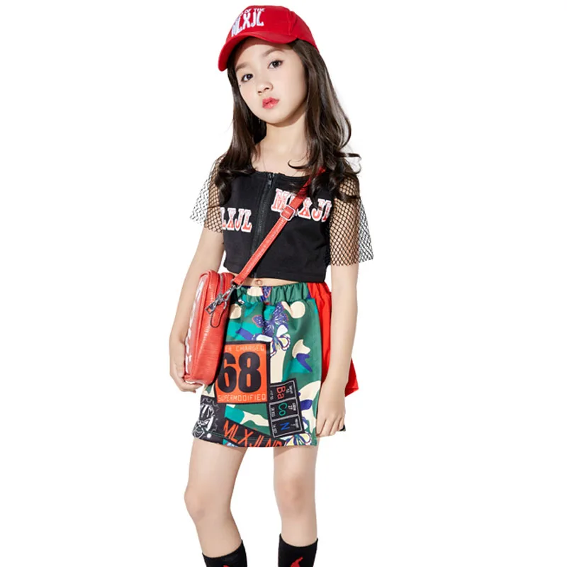 New Style Jazz Dance Costumes Girls Hip-hop Navel Exposed Costume for Performing Stage Games Show Clothes BL1054 |