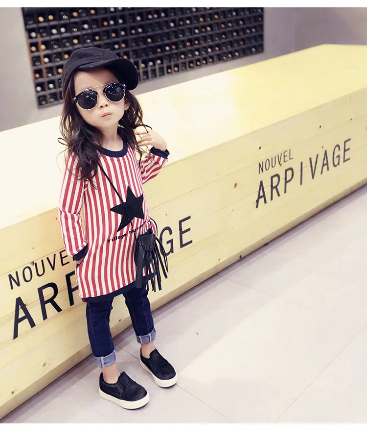 Новое поступление весенние джинсы для девочек летние синие повседневные штаны