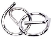 Оптовая продажа 5 шт./лот металлическая головоломка в форме е Магическая