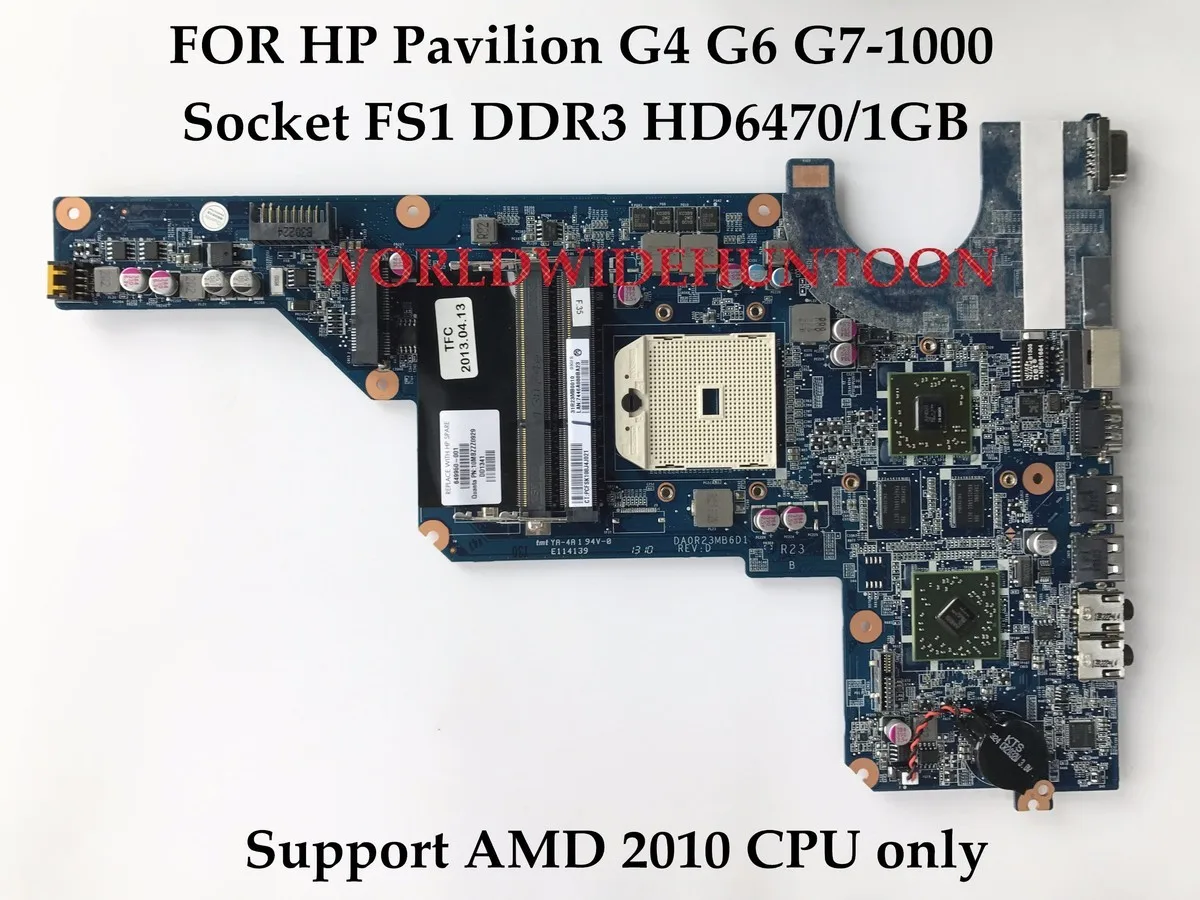 Оптовая продажа 649950 001 для HP Pavilion G4 G6 G7 1000 R23 Socket FS1 поддержка процессора AMD 2010