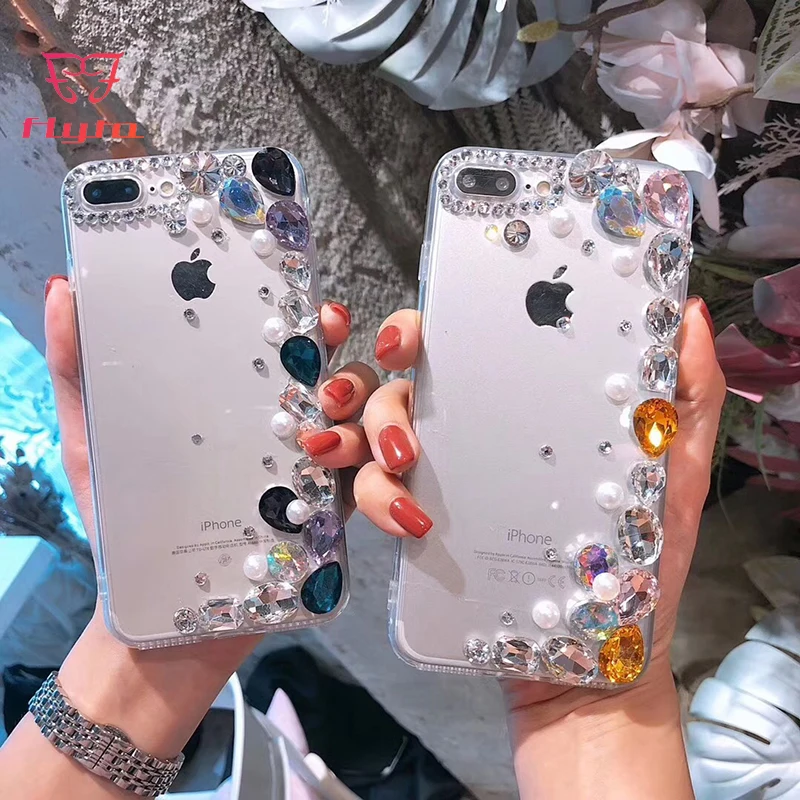Чехол FlyTo для IPhone 7 8 Plus чехол со стразами телефона 6 6S X XR XS MAX | Мобильные телефоны и