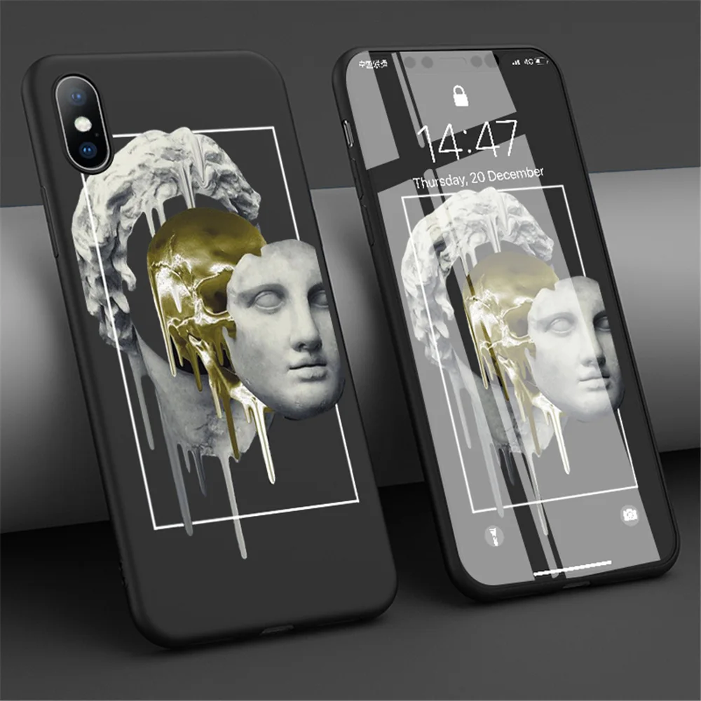 Lovebay для iPhone 11 Pro Max 6 6s 7 8 Plus X XR XS Max 5 5S SE чехол для телефона с абстрактным рисунком статуя Мягкий ТПУ чехол для телефона iPhone X