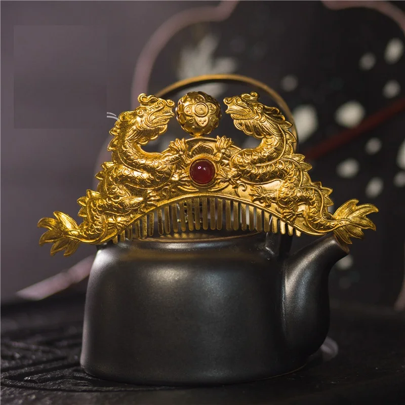 LYZ Tao Hua Du Ming искусственные волосы китайская винтажная ручная резьба головной убор