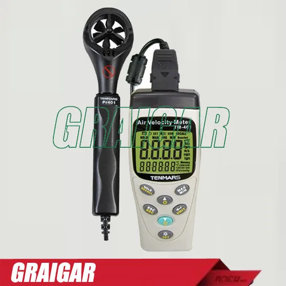 

TENMARS TM-401 Handheld Digital Multifunctional Anemometer, Air Velocity Meter