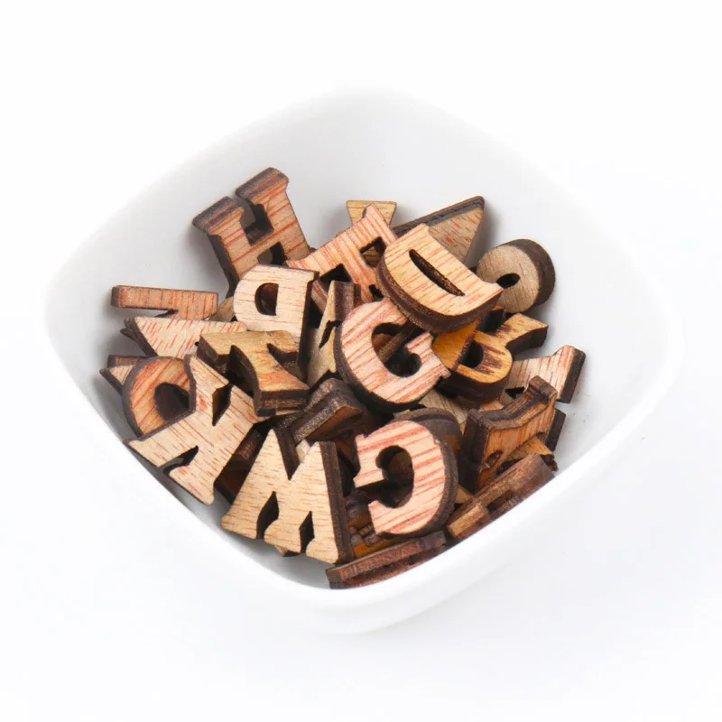 Коричневые винтажные Letras De Madera деревянные буквы алфавита Скрапбукинг Ремесло
