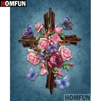 homfun 5d diy diamond painting full squareround drill flower butterfly embroidery cross stitch gift home decor gift a09463