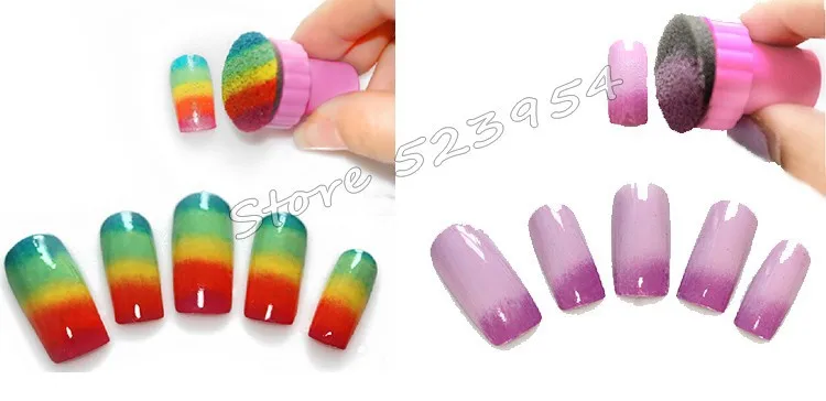 Nail Art Губка, 5 шт./компл. Творческий градиент Цвет изменения стемпинг для ногтей комплект, "сделай сам" из стильный дизайн для ногтей, аксессуары, инструменты для ногтей