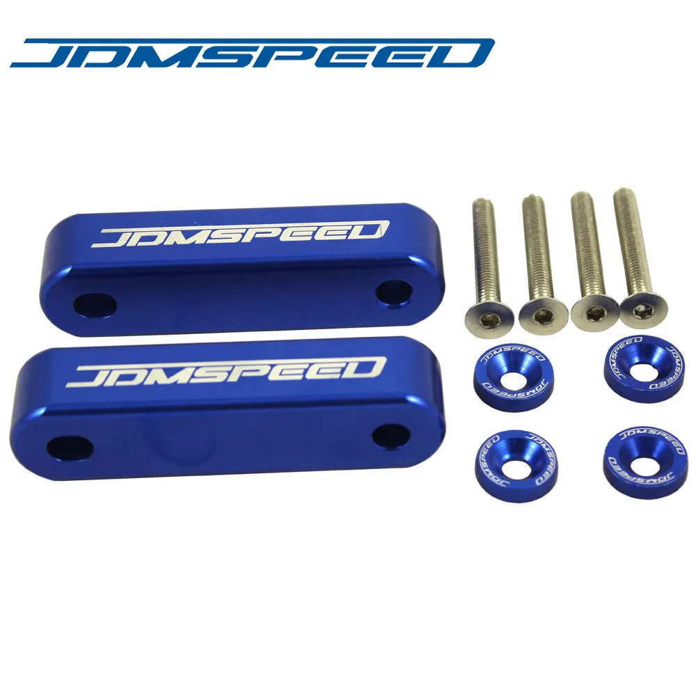 JDMSPEED BLUE BILLET HOOD RISERS SPACERS FOR HONDA CIVIC 1988-2000 EF EG EK | Автомобили и мотоциклы