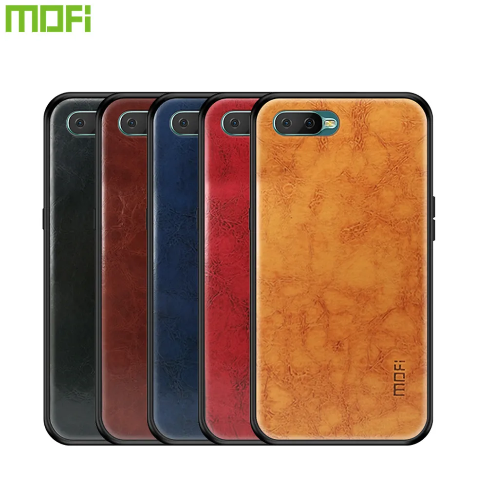 Чехол MOFi из искусственной кожи + ТПУ ПК для OPPO K1 чехлы телефонов полная защита