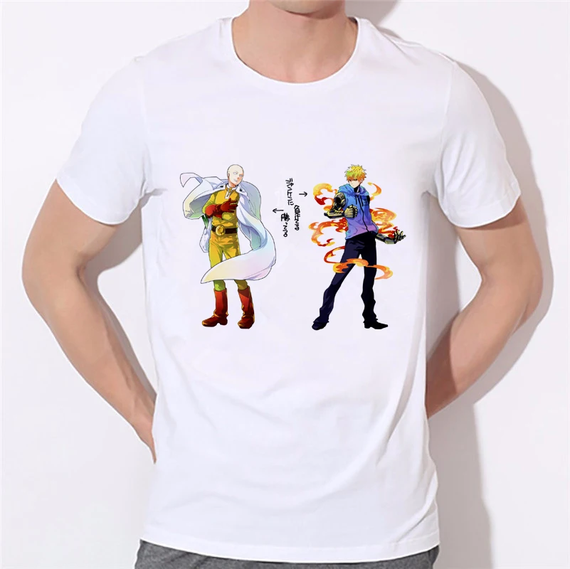 Мужские футболки с рисунком Аниме One Punch Man OK Повседневная футболка коротким