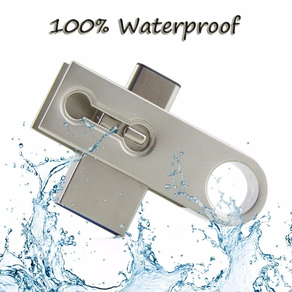 CHYI очень высокая скорость type C USB3.1 двойной OTG USB флешка 64 ГБ флэшки Stick 16 130 м/с