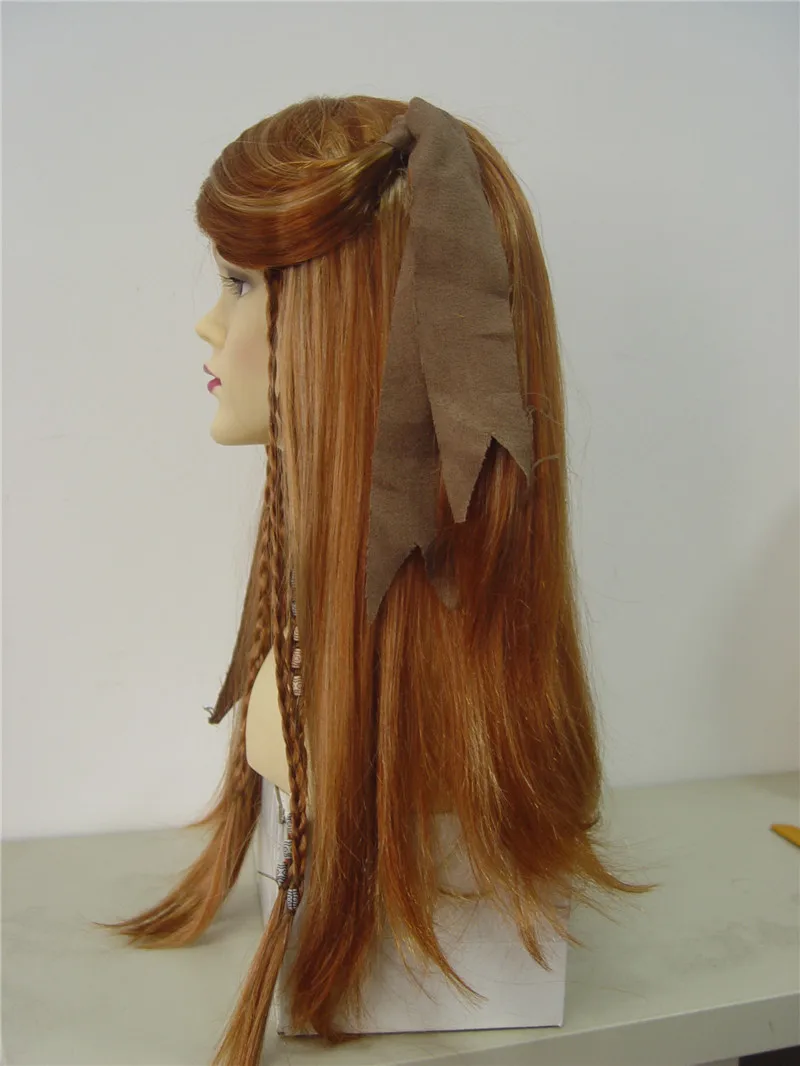 Halloween Festival Party cosplay Wigs Women Pirates of the Caribbean Blond Long Braid Synthetic Hair Hot Sell 016 | Игрушки и хобби