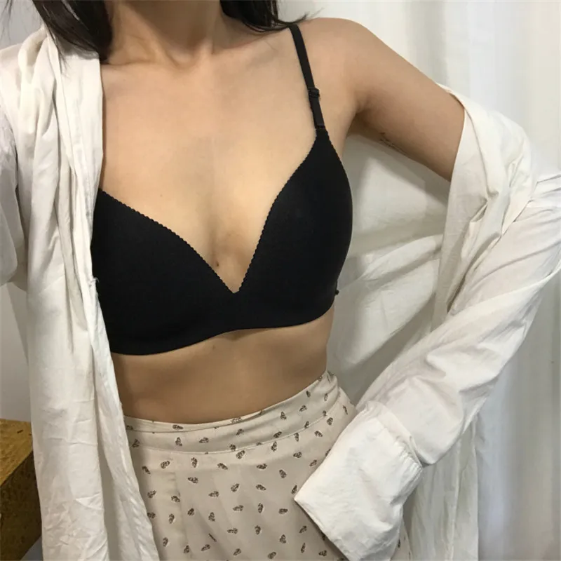 OWLPRINCESS Simple Design Black Sexy Women Seamless Bras Wire Free Push Up Swimming Soft Sport Bra Feamale Lingerie |