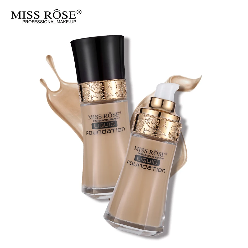 Основа для макияжа Miss Rose Жидкая основа лица полное покрытие увлажняющий