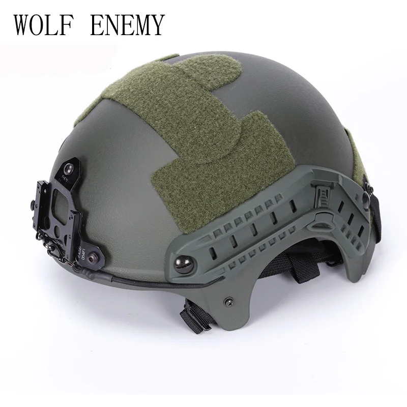 Шлем CS с декоративным узором для улицы креплением NVG и боковым направляющим