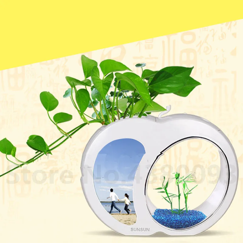 Горячая Распродажа экологический мини нано аквариум офисный домашний Devoration