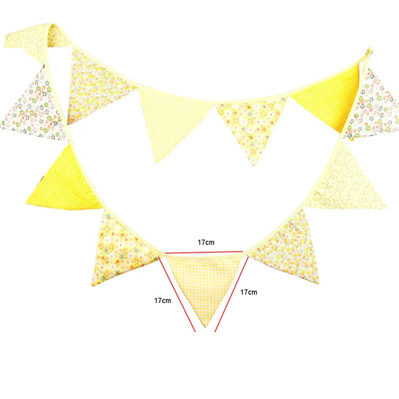 Новые Желтые тканевые флаги баннеры для свадебного декора вечеринки гирлянды