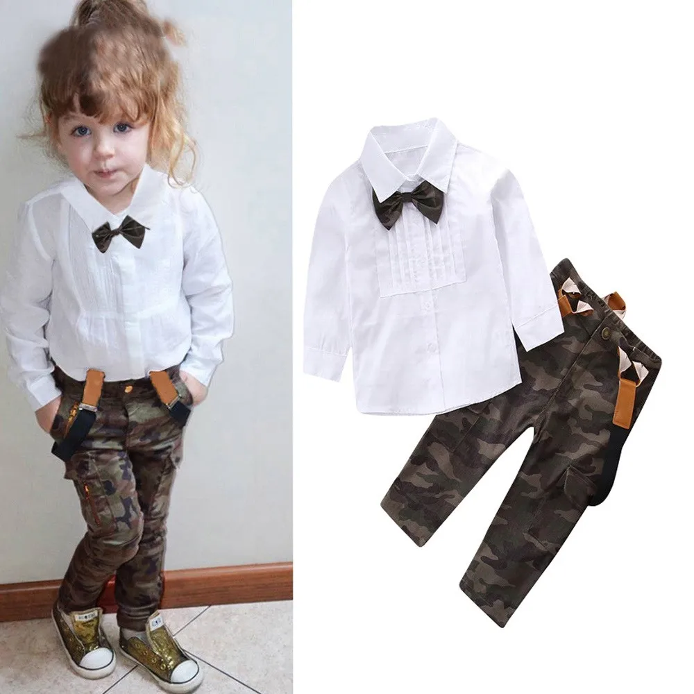 Комплект из 2 предметов модная детская одежда унисекс для маленьких девочек и