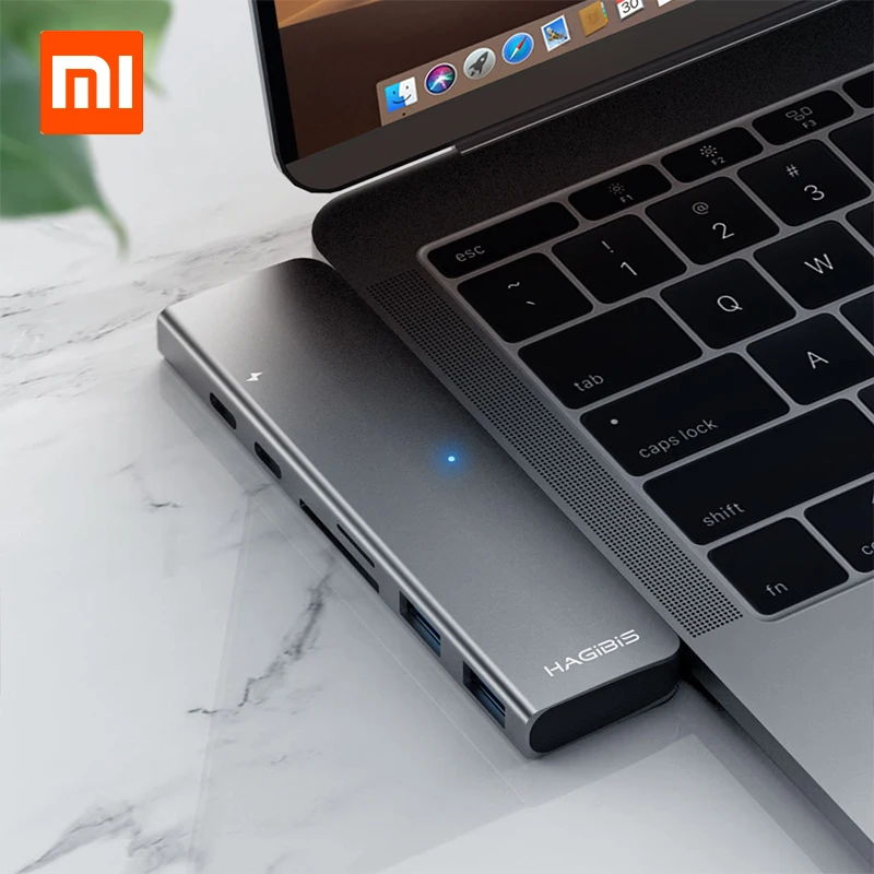 Фото Адаптер для зарядки Xiaomi hagxiaomi USB Type-C 7 в 1 TF/SD/PD/2 USD 3 0/HUB HDMI зарядное устройство Macbook Адаптер для зарядки Xiaomi hagxiaomi USB Type-C 7 в 1 TF/SD/PD/2 USD 3 0/HUB HDMI зарядное устройство Macbook