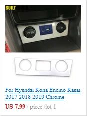 Для hyundai Kona Encino Kauai хромированная нижняя отделка багажного отделения ручка для межкомнатных дверей Ручка с покрытием литье украшения