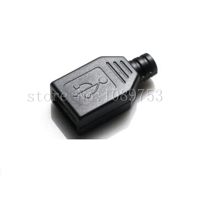 20 шт. USB 2 0 A гнездовой разъем и пластиковая крышка адаптера для DIY черный|socket