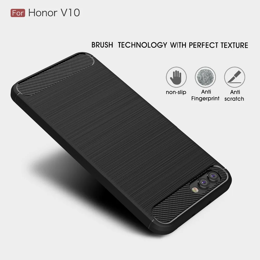 1 шт. pmobile телефонные чехлы для huawei honor V10 углеродного волокна прочный защитный