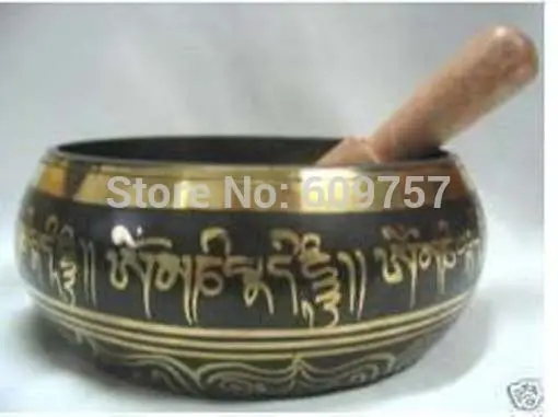 Китайские детали о коллекции славная старая Йога редкая тибетская Поющая чаша