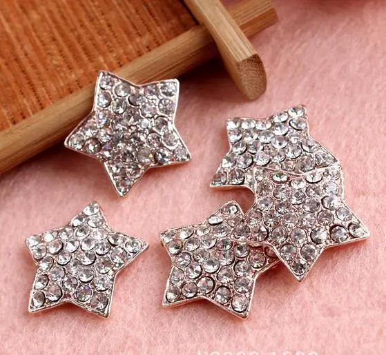 

Free Shipping! 100pcs/lot 22MM STAR rhinestone button wedding invitation embellishment Scrapbooking Napkin Ring wholesale