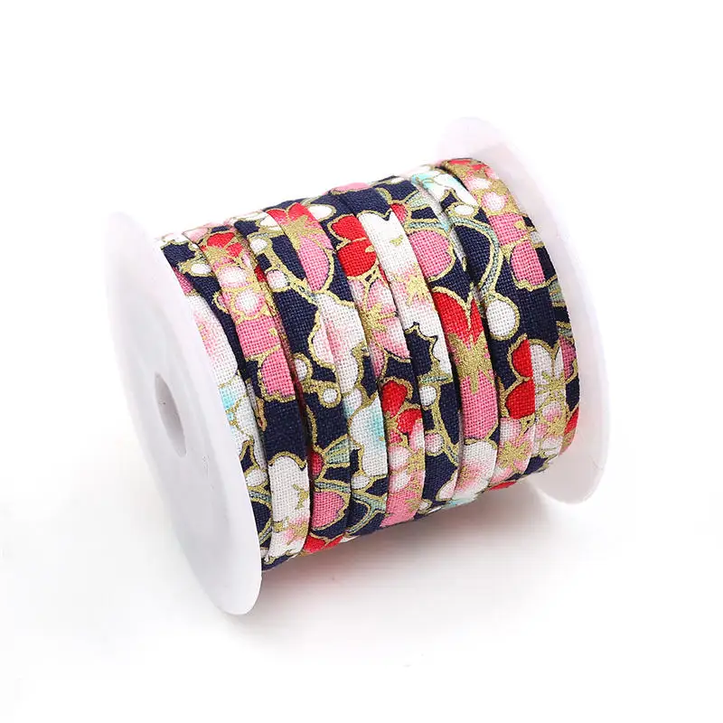 Cotton Lace Ribbon Multicolor Printed Sewing Fabric DIY Crafts Wedding Party Decoration Gift Packing 5mm 1 Roll(Approx 5 M/Roll) | Дом и сад
