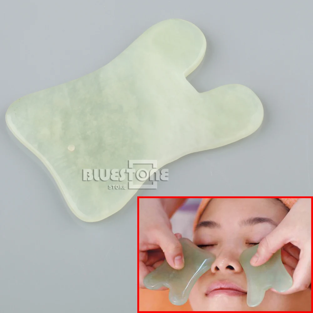 New Gua Sha Guasha массаж для лица красота Tool Chinese Natural Jade Health Cure | Красота и здоровье