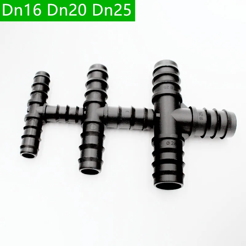 Dn16 Dn20 Dn25 Колючая Тройник соединитель создать трёхполосную политрубу капельная