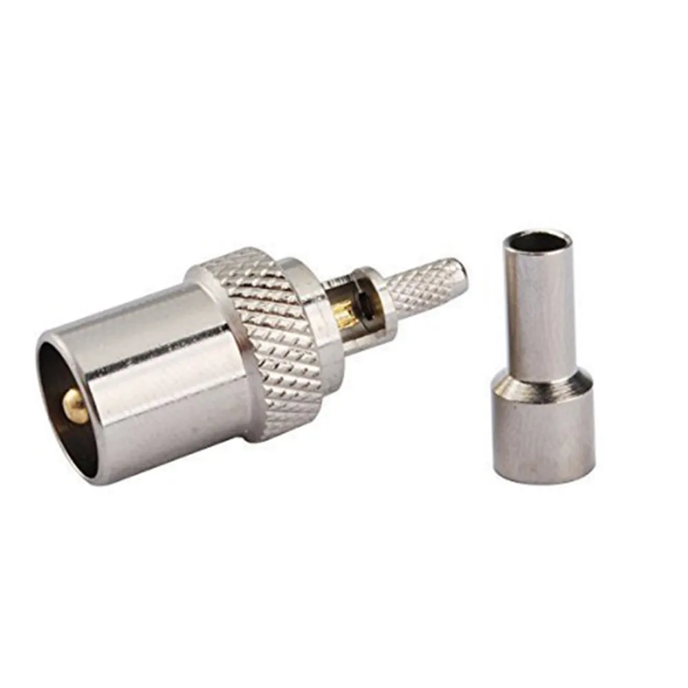 Коаксиальный кабель RF разъем IEC DVB T TV PAL Мужской обжимной для RG174 RG179 RG316 RG188 ТВ