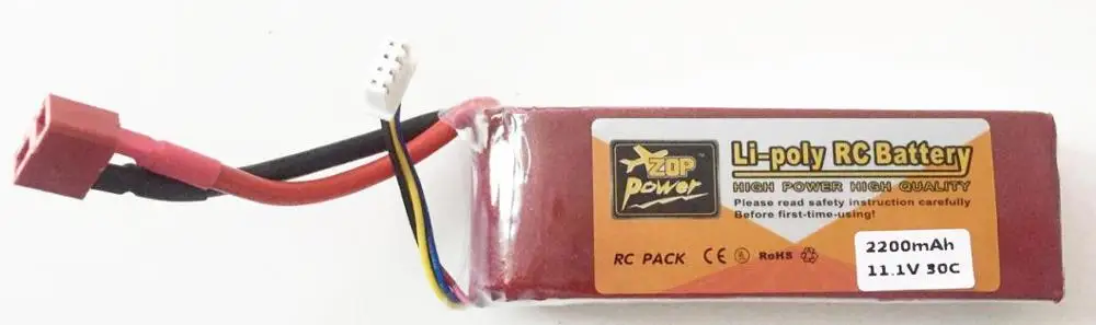 T plug 2 шт./лот ZOP power 3S 11,1 V 2200mAh 30C Lipo батарея T разъем для радиоуправляемого квадрокоптера дрона вертолета автомобиля самолета игрушка запчасти - Цвет: T plug