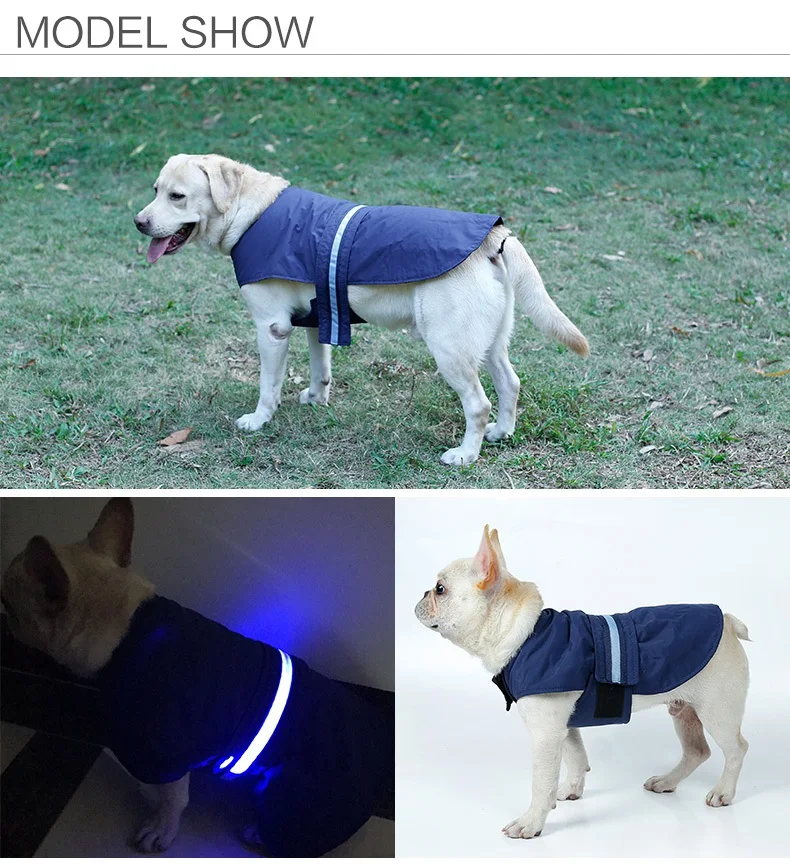 Одежда для собак со светодио дный подсветкой большая собака пальто водостойкие