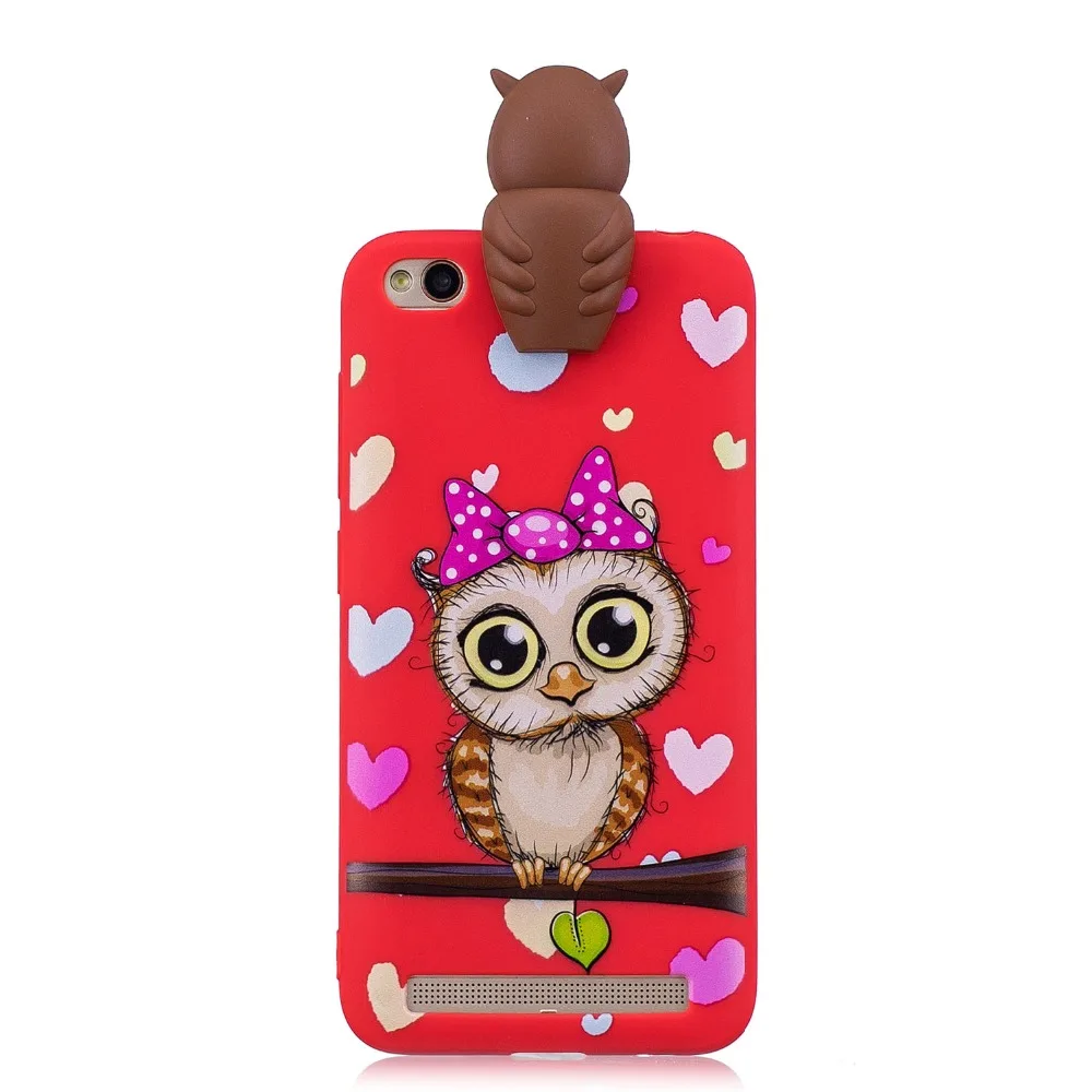 Мягкий ТПУ чехол для телефона для Coque Xiaomi Red Note 5 6 Red 6A 7 GO Note 7 6 Pro Чехол панда Единорог сова мультфильм кукла игрушки Etui Funda