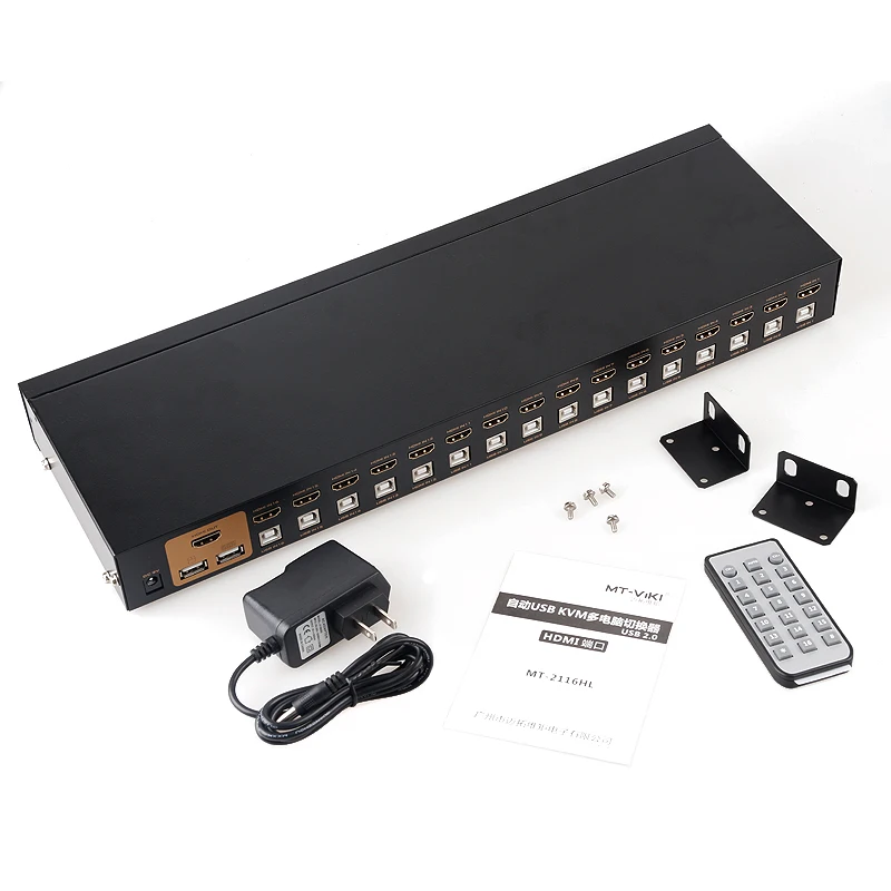Usb hdmi kvm переключатель 16 в 1 автоматический клавиатура мышь Полный 1080P ИК пульт