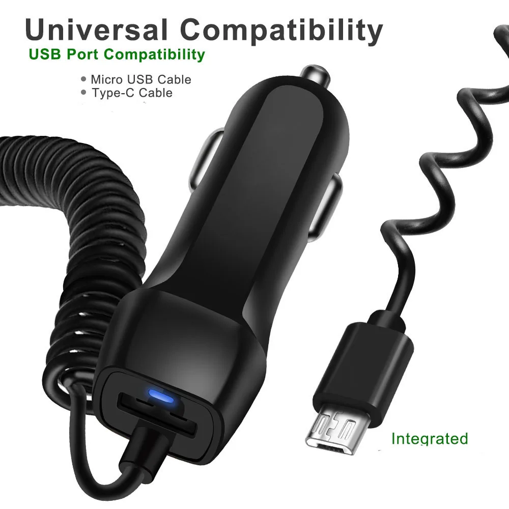 Приседать Светодиодная лампа для быстрой Usb Автомобильное зарядное устройство с