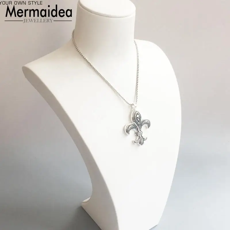 Кулон череп Бурбон Лилия Флер де 2020 Новый Модный Ювелирный Стиль Bijoux Панк