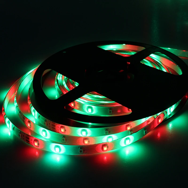 RGB Светодиодная лента 3528 гибкий свет DC12V 60 светодиодов/м 5 м/лот + 24key ИК пульт