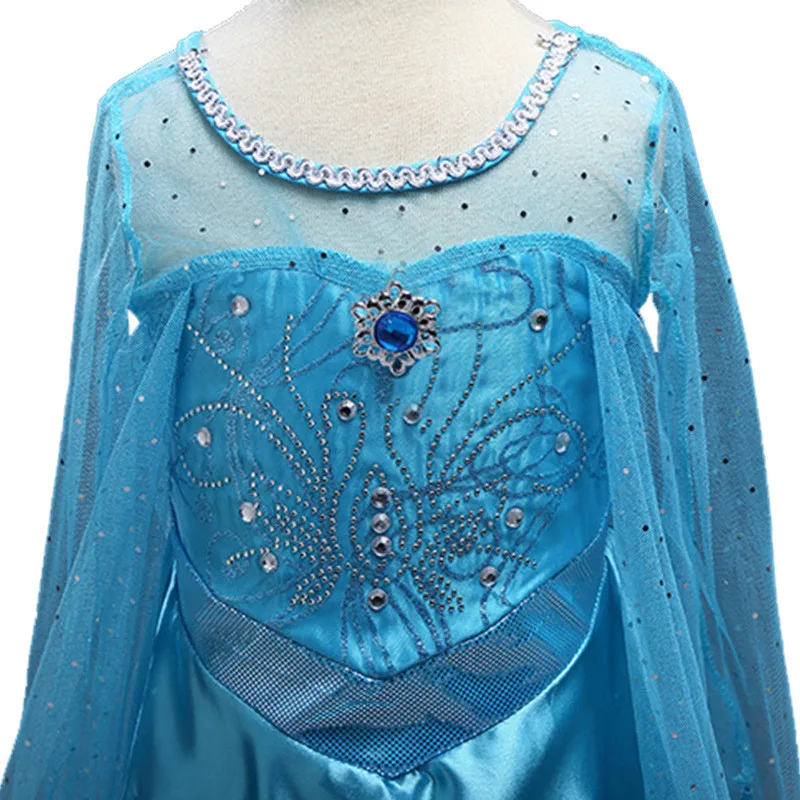 Платье Принцессы Disney холодное сердце Аиша детское модное милое Сетчатое платье |