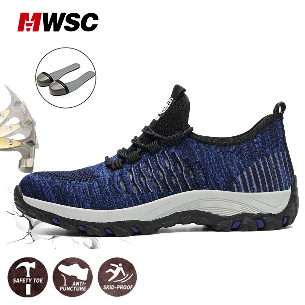 MWSC/Мужская защитная обувь Рабочая со стальным носком для мужчин дышащие защитные