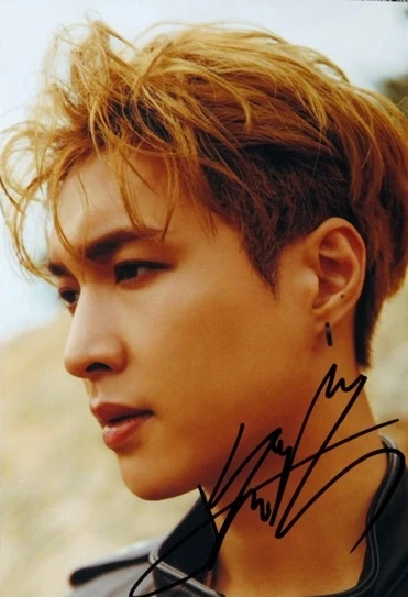 Подписанный на EXO LAY фото с автографом не беспорядочный мой TEMPO 6 версий 4*6