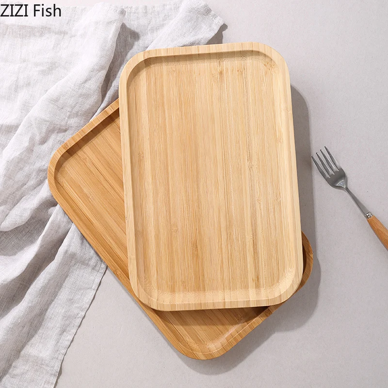 1 шт. прямоугольный поднос из бамбука для хранения чая | Дом и сад