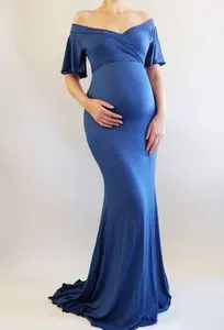 Модные платья для беременных реквизит для фотосъемки vestidos de maternidad para foto shoot Одежда для беременных платье