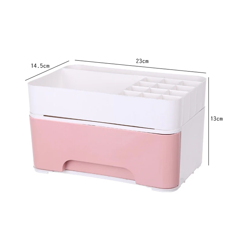 Drawer Type Storage Box Table Top Dressing Plastic Lipstick Shelves Lady Make Up Bag Cosmetic Organizer 23*14.5*13cm | Дом и сад