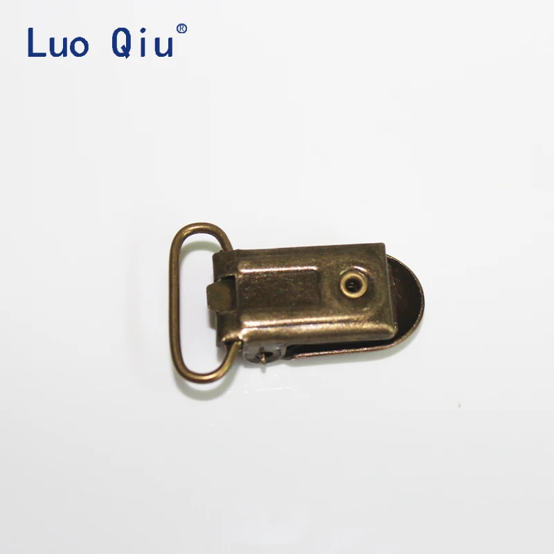 Luo Qiu 300 шт./лот U форма 35*20 мм бронзовые зажимы на подтяжках для брюк зажим одежды