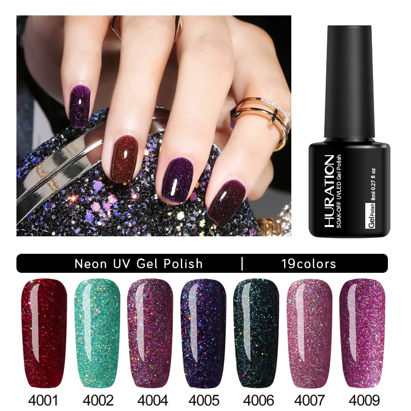 Гель лак Huration для ногтей неоновый 8 мл|Гель ногтей| |